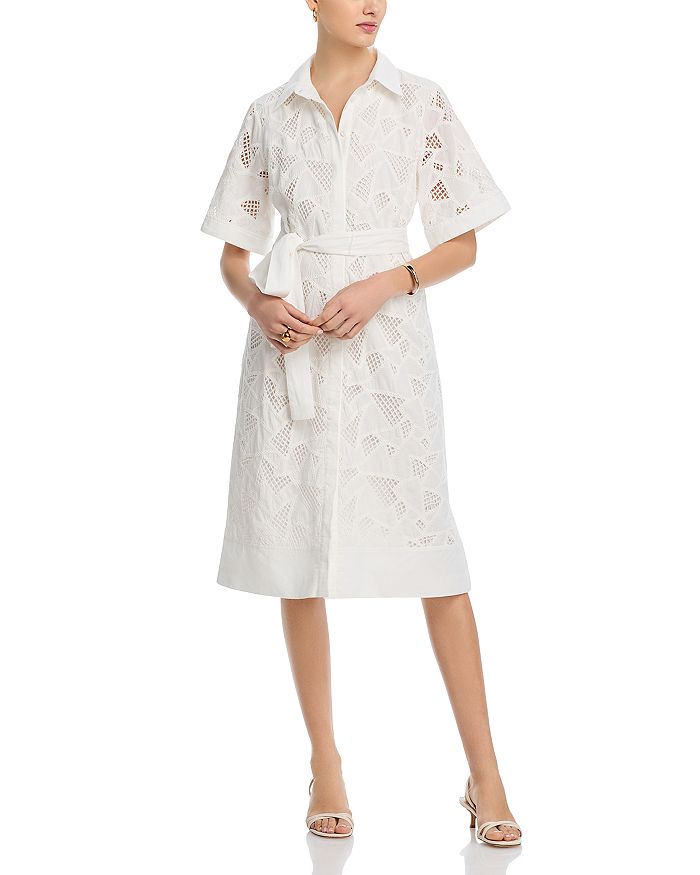 Короткое платье с рукавами и кружевными вставками T Tahari, белый
Короткое платье с рукавами и кружевными вставками T Tahari, белый