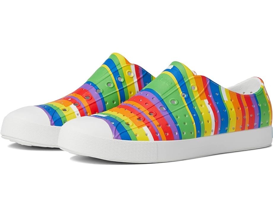Кроссовки Native Shoes Jefferson Print, цвет Shell White/Shell White/Rainbow Multi Stripes
Кроссовки Native Shoes Jefferson Print, цвет Shell White/Shell White/Rainbow Multi Stripes