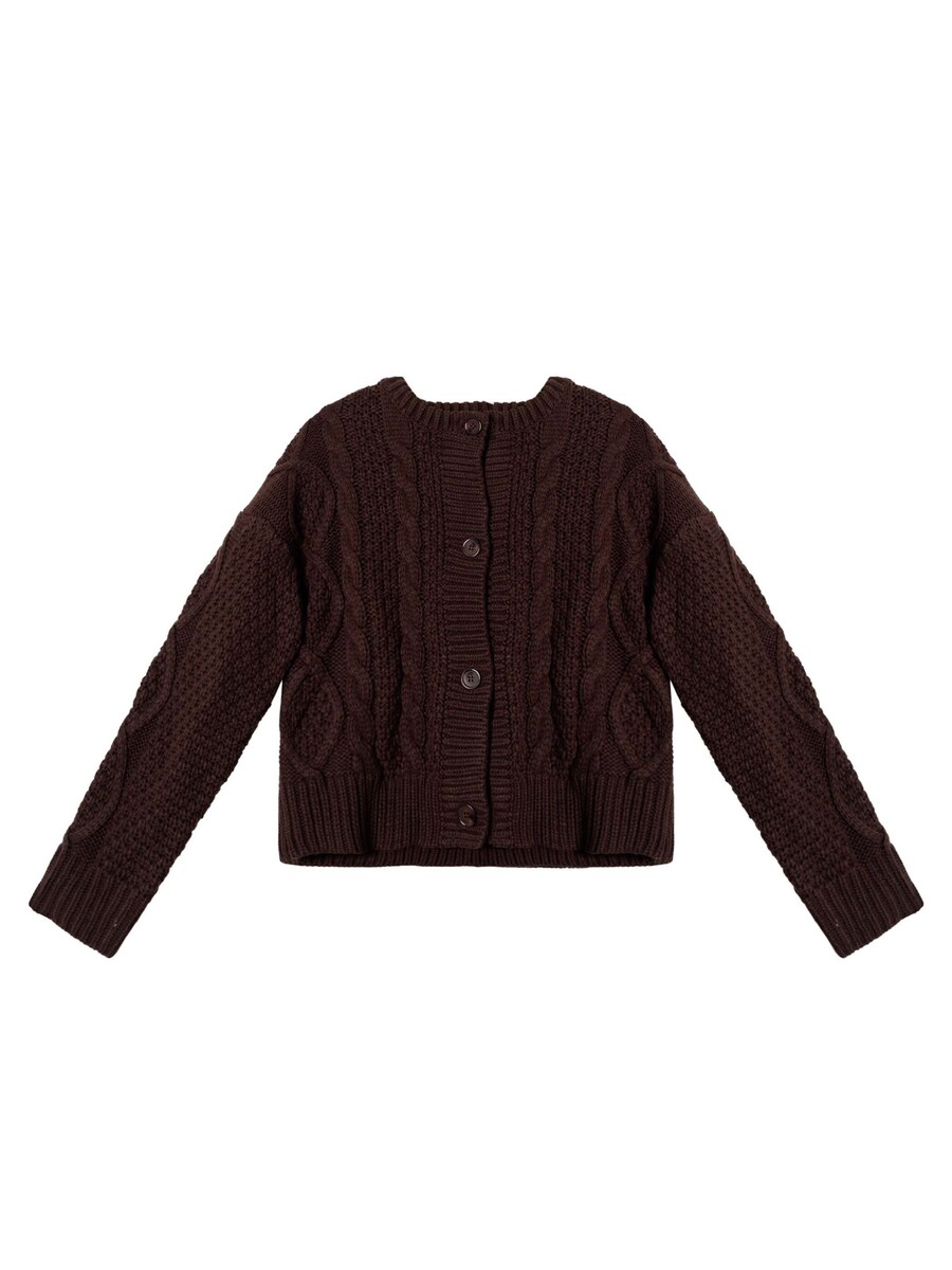 Вязаный кардиган THE-ARE, темно-коричневый 
Вязаный кардиган THE-ARE, темно-коричневый