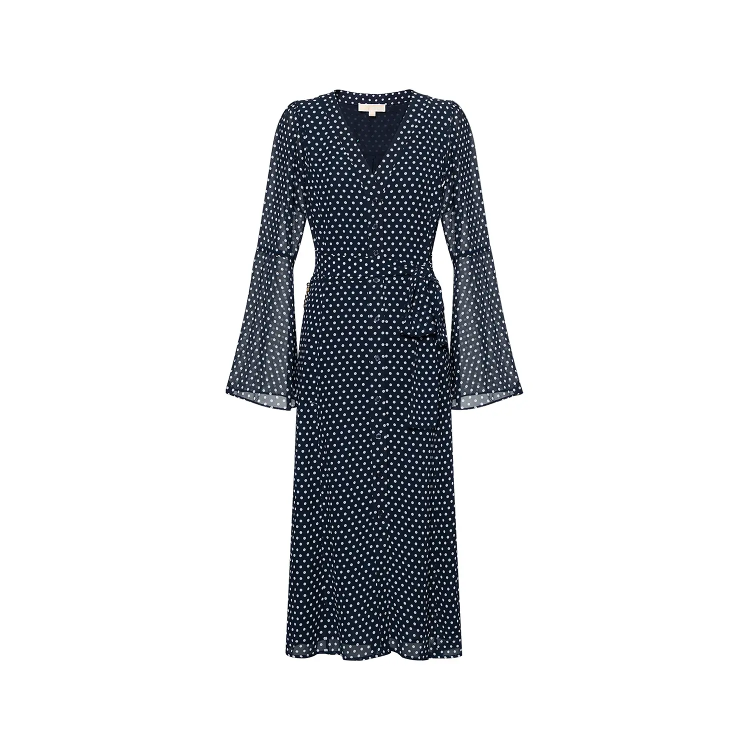 Платье миди из жоржета с галстуком в горошек MICHAEL KORS, черный
Платье миди из жоржета с галстуком в горошек MICHAEL KORS, черный