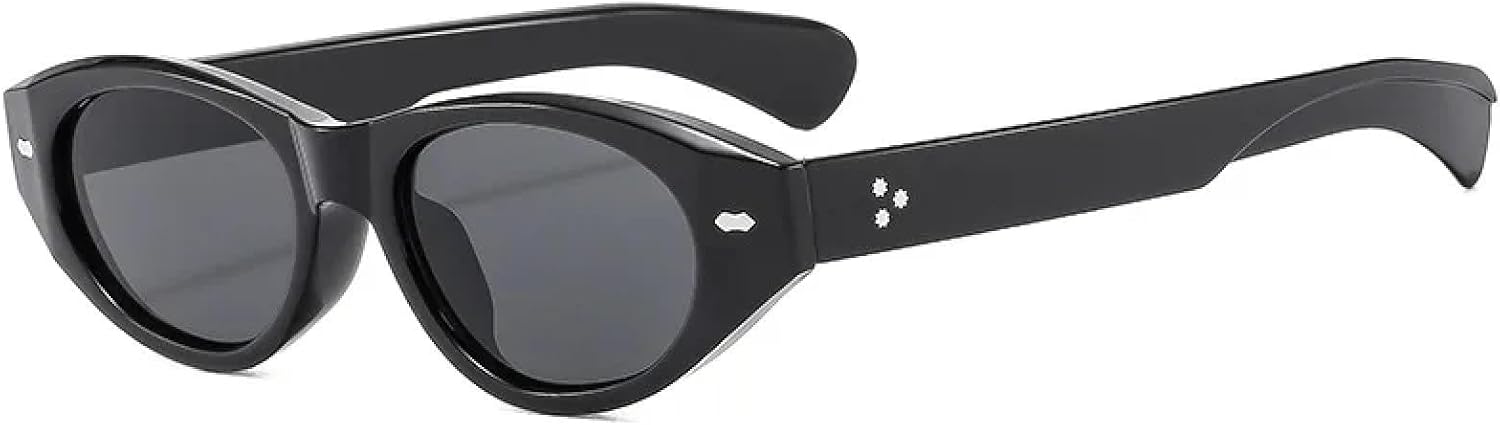 Ретро маленькие овальные солнцезащитные очки для женщин и мужчин с заклепками, модные очки, роскошные солнцезащитные очки с защитой от УФ-излучения UV400 TKKTLLT, Black
Ретро маленькие овальные солнцезащитные очки для женщин и мужчин с заклепками, модные очки, роскошные солнцезащитные очки с защитой от УФ-излучения UV400 TKKTLLT, Black