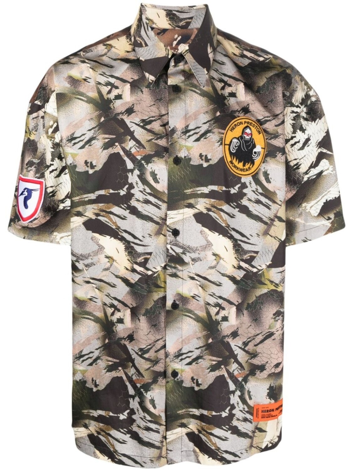 Рубашка с камуфляжным принтом Heron Preston, зеленый
Рубашка с камуфляжным принтом Heron Preston, зеленый