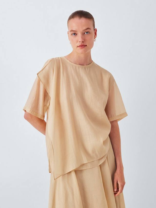 Короткий рукав драпированная прозрачная футболка John Lewis, Natural
Короткий рукав драпированная прозрачная футболка John Lewis, Natural