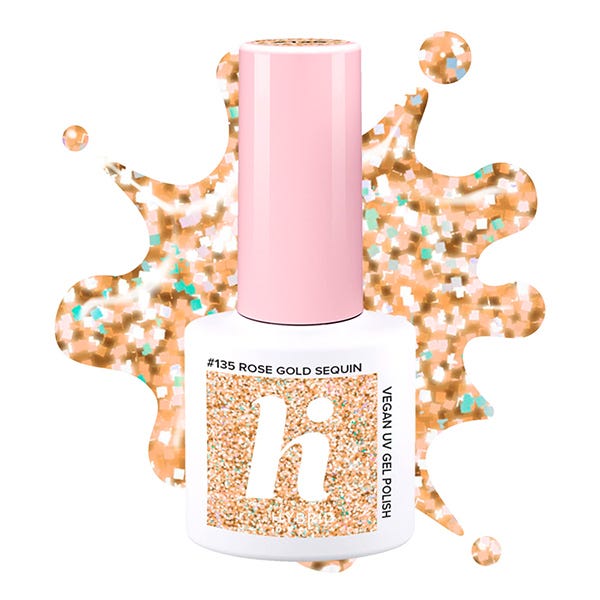 Полуперманентный лак для ногтей HI HYBRID Vegan UV Gel Polish Glitter, 135 Rose Gold Sequin
Полуперманентный лак для ногтей HI HYBRID Vegan UV Gel Polish Glitter, 135 Rose Gold Sequin