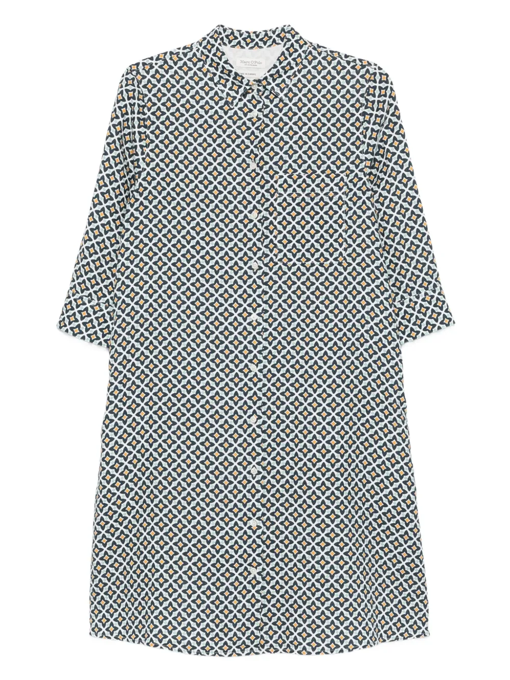 Платье-рубашка длины миди с геометричным принтом Marc O'Polo, синий
Платье-рубашка длины миди с геометричным принтом Marc O'Polo, синий