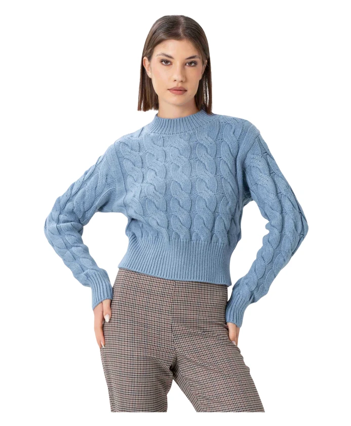 Свитер с витой ребристой отделкой Kocca, синий
Свитер с витой ребристой отделкой Kocca, синий