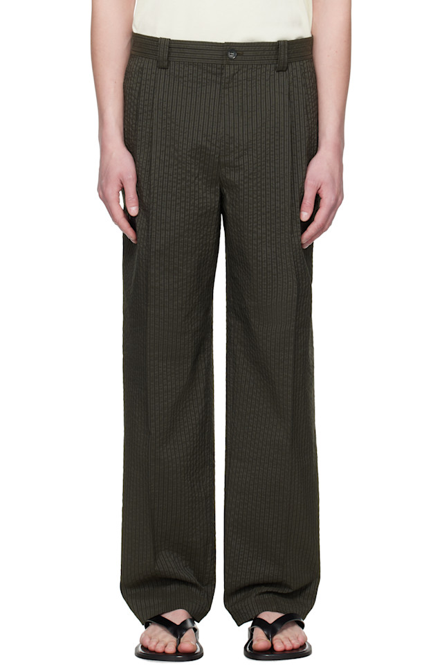 Расслабленные плиссированные брюки Maison Kitsuné, зеленый
Расслабленные плиссированные брюки Maison Kitsuné, зеленый