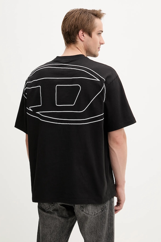 Хлопковая футболка T-Boggy-Megoval-D Diesel, черный 
Хлопковая футболка T-Boggy-Megoval-D Diesel, черный