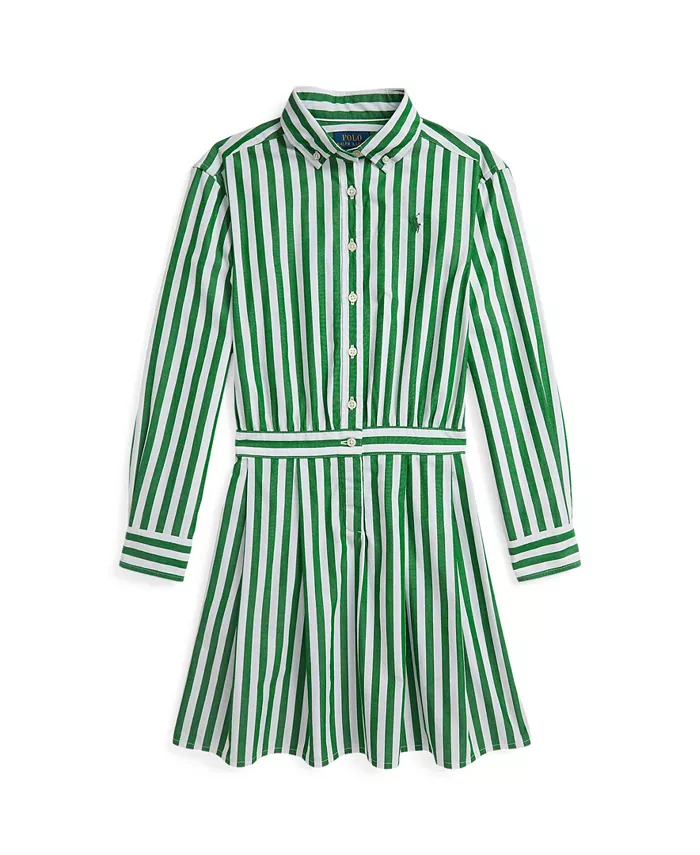 Длинная рубашка с длинными рукавами в полоску для девочек 7-16 лет Polo Ralph Lauren, зеленый
Длинная рубашка с длинными рукавами в полоску для девочек 7-16 лет Polo Ralph Lauren, зеленый