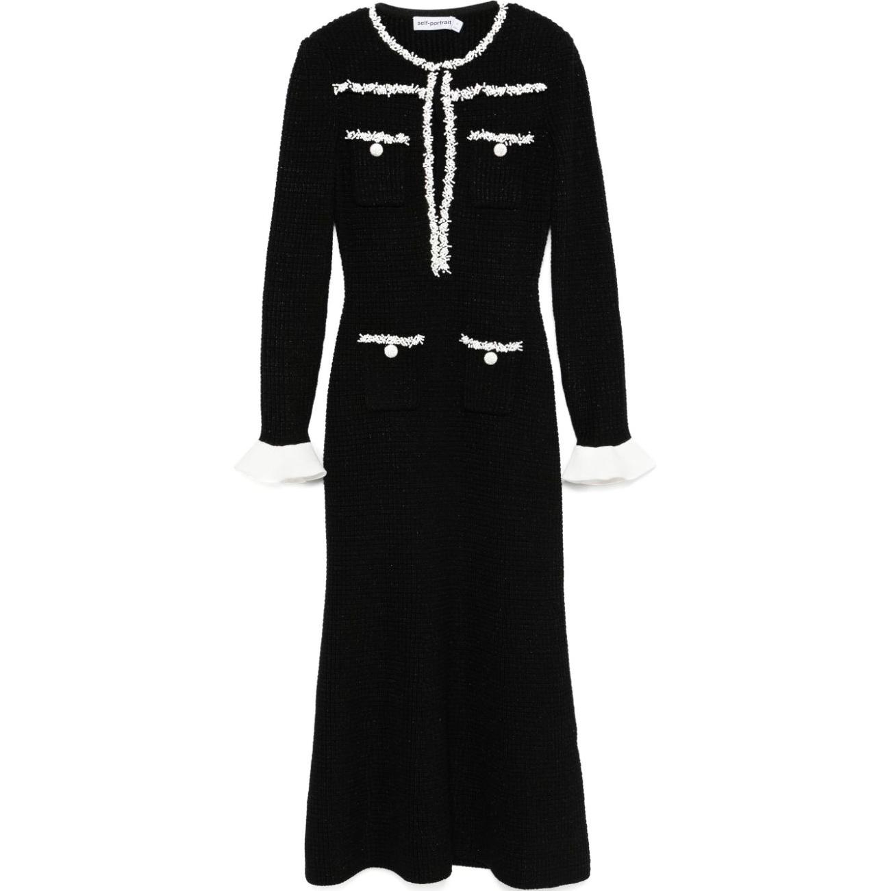 Платье миди вязаное с декоративной отделкой Self-portrait, черный
Платье миди вязаное с декоративной отделкой Self-portrait, черный