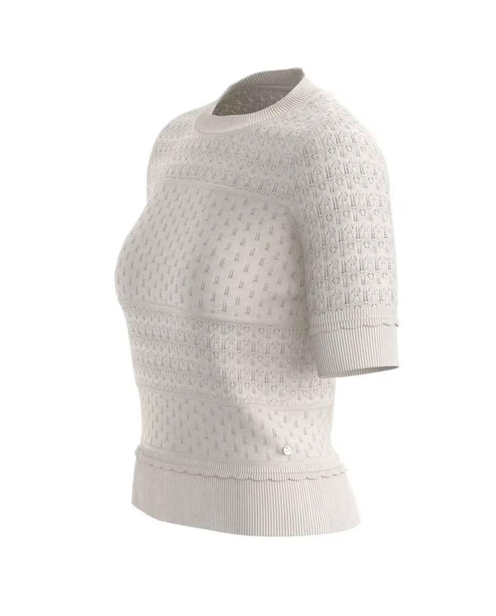 Женский свитер с металлическим логотипом Boss Orange, белый
Женский свитер с металлическим логотипом Boss Orange, белый