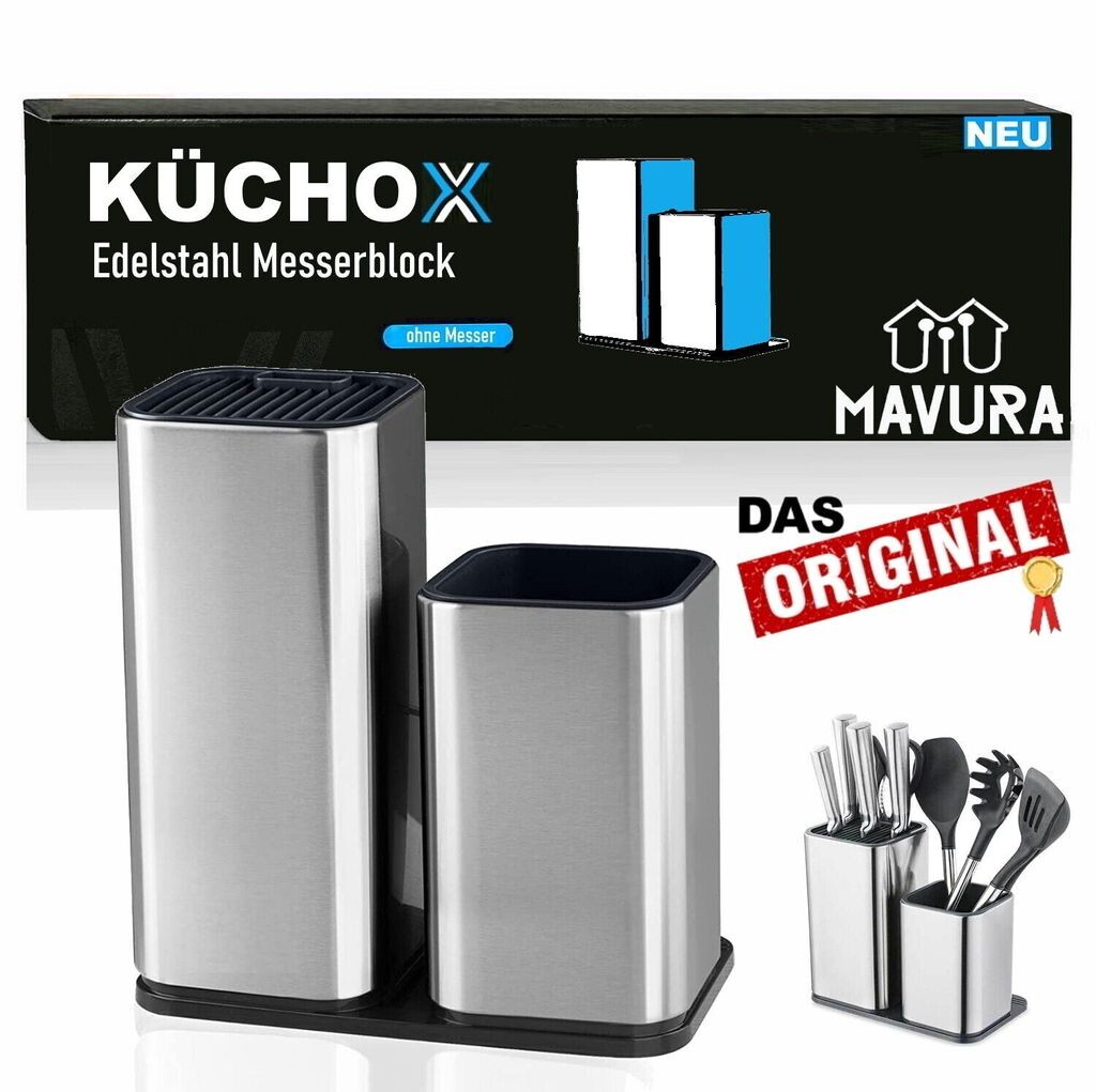 KÜCHOX подставка для ножей из нержавеющей стали без ножей органайзер для кухонного помощника необорудованный 2-в-1 MAVURA
KÜCHOX подставка для ножей из нержавеющей стали без ножей органайзер для кухонного помощника необорудованный 2-в-1 MAVURA