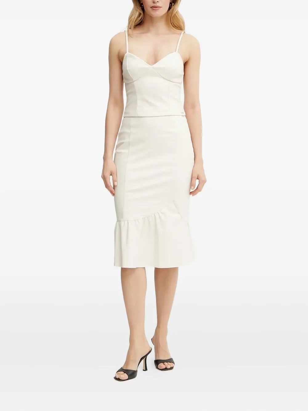 Юбка миди с оборкой по подолу Armani Exchange, нейтральный
Юбка миди с оборкой по подолу Armani Exchange, нейтральный