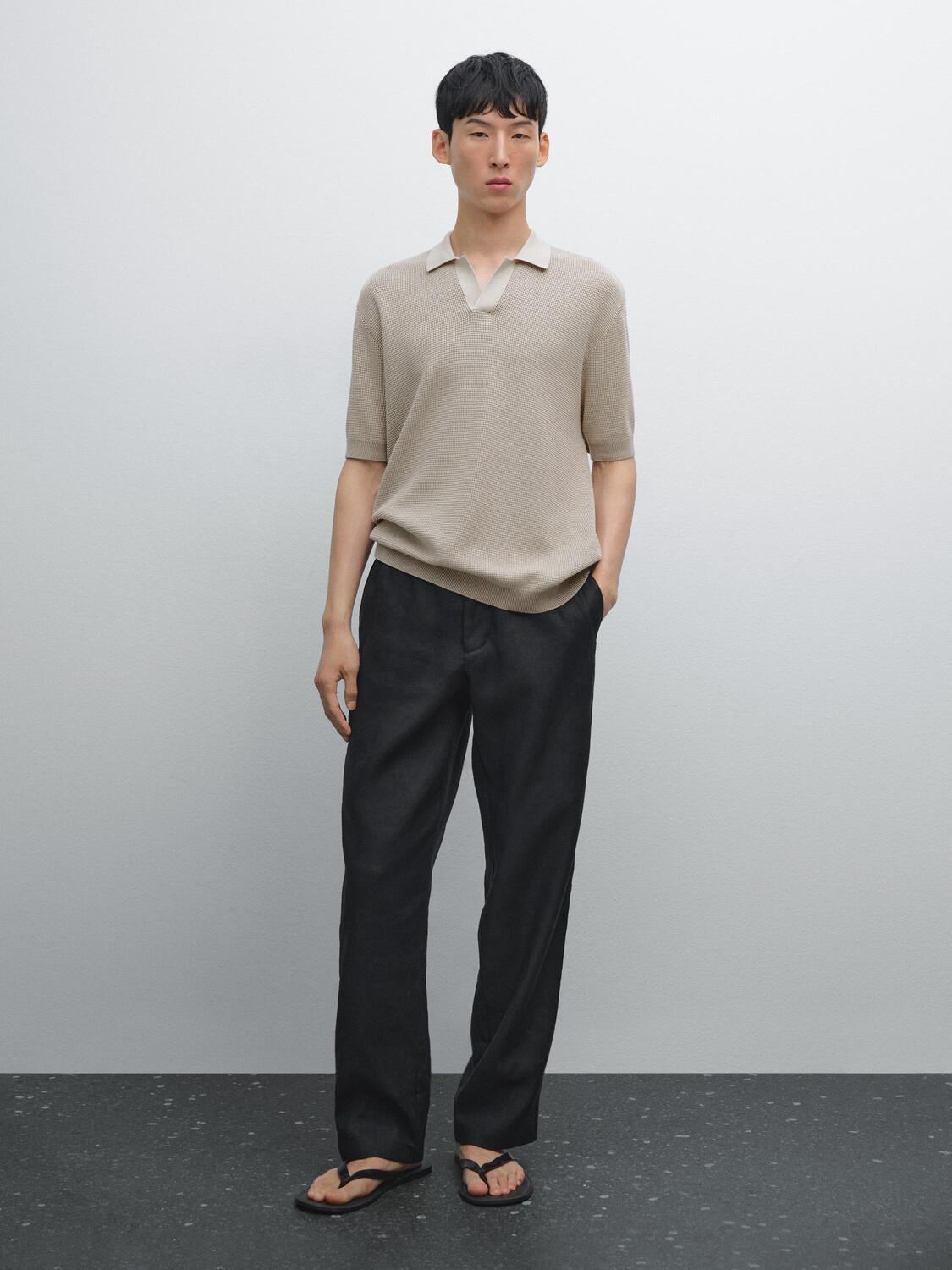 Текстурированная трикотажная рубашка-поло с V-образным вырезом Massimo Dutti, Ice
Текстурированная трикотажная рубашка-поло с V-образным вырезом Massimo Dutti, Ice