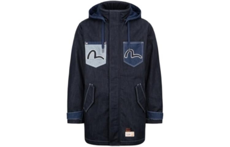 Пальто мужское джинсовое синее Evisu, синий
Пальто мужское джинсовое синее Evisu, синий