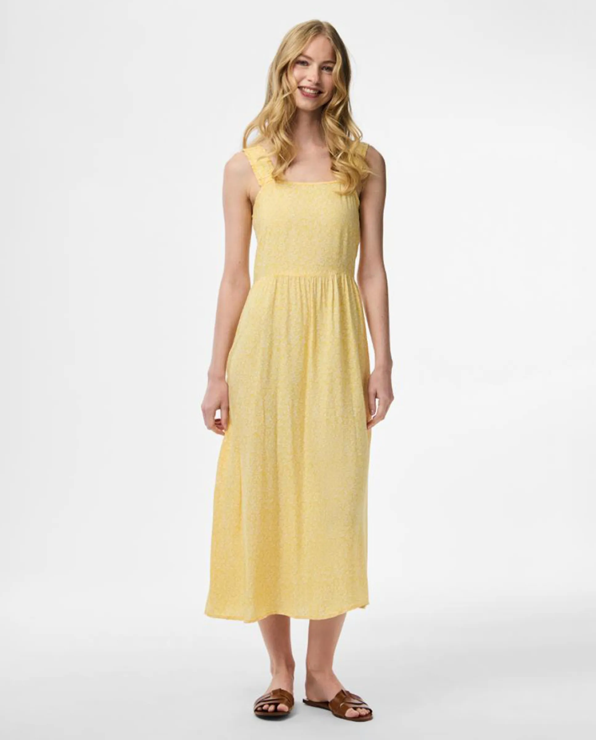 Женское миди-платье на широких бретелях с цветочным принтом Pieces, желтый
Женское миди-платье на широких бретелях с цветочным принтом Pieces, желтый