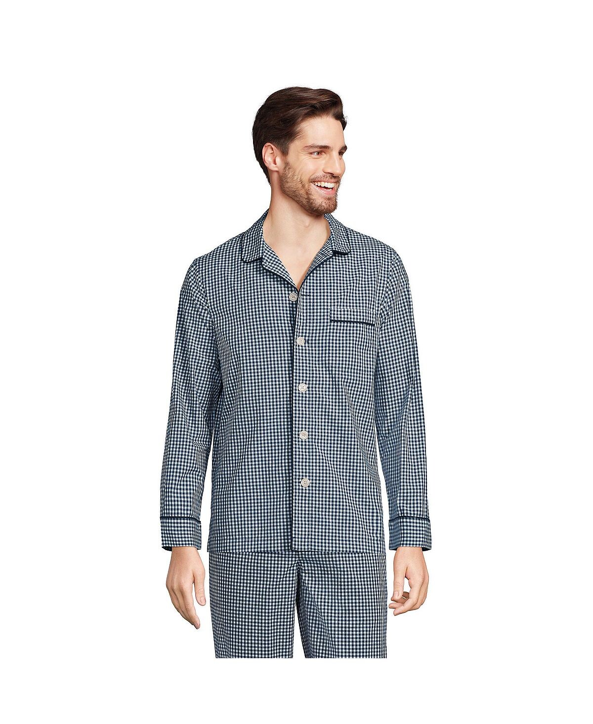 Мужская пижамная рубашка из поплина Lands' End
Мужская пижамная рубашка из поплина Lands' End