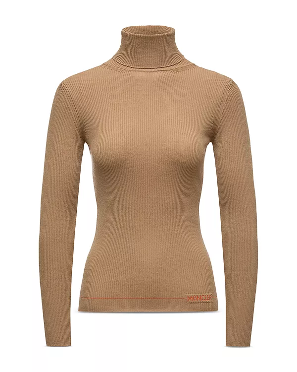 Шерстяной свитер с высоким воротником Moncler, бежевый
Шерстяной свитер с высоким воротником Moncler, бежевый