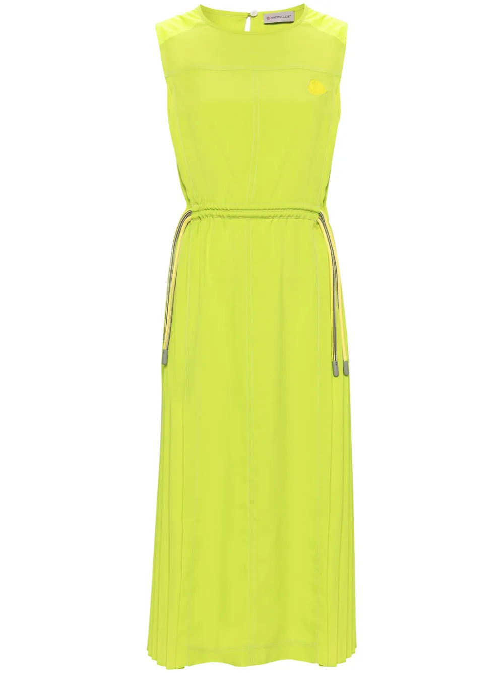 Плиссированное платье миди с логотипом MONCLER, зеленый
Плиссированное платье миди с логотипом MONCLER, зеленый