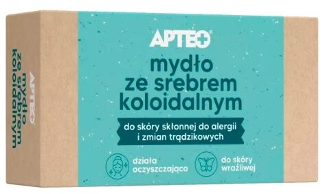 Apteo, Мыло при аллергии на коллоидное серебро, 100 г 
Apteo, Мыло при аллергии на коллоидное серебро, 100 г