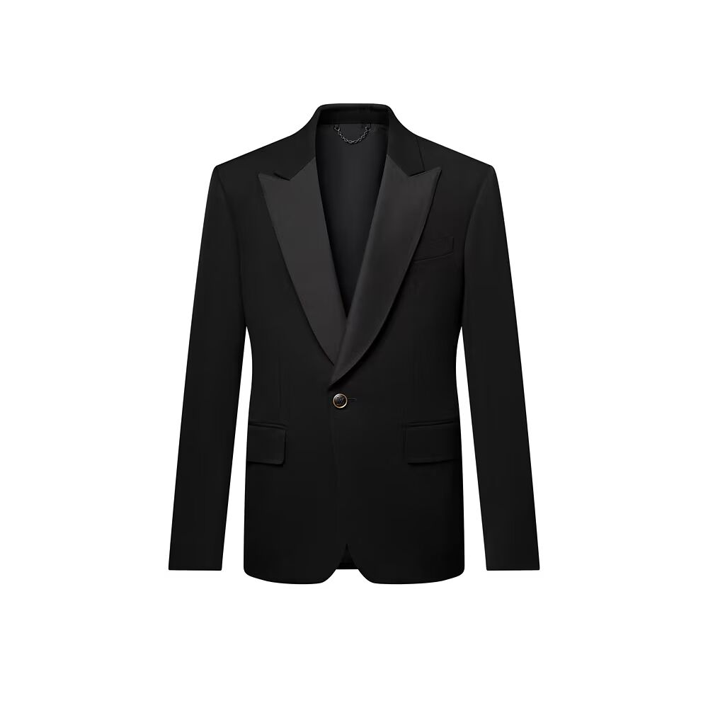 Однобортный смокинг-пиджак Louis Vuitton, черный
Однобортный смокинг-пиджак Louis Vuitton, черный