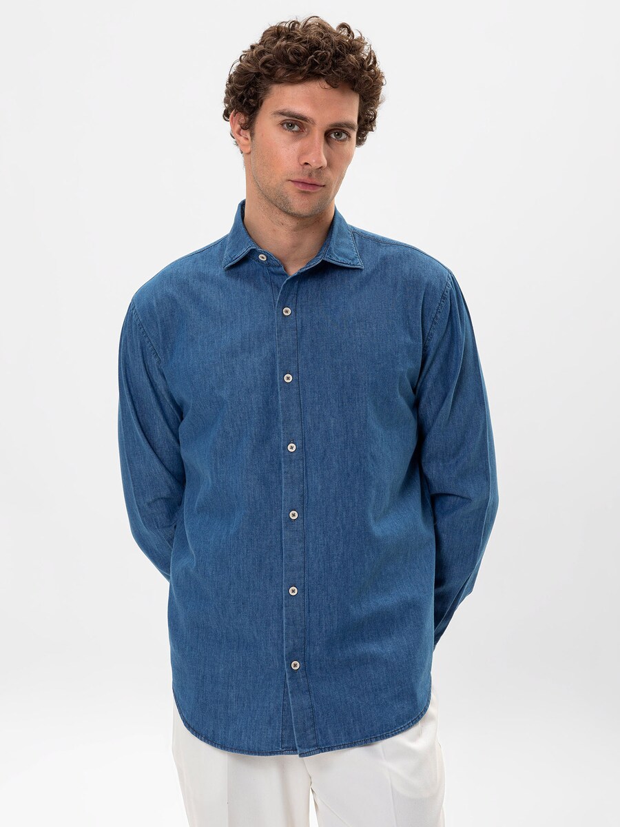 Рубашка на пуговицах классического кроя Antioch, синий
Рубашка на пуговицах классического кроя Antioch, синий