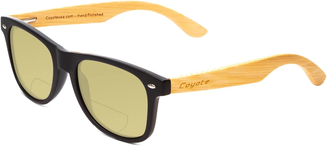 Поляризованные солнцезащитные очки Coyote Eyewear Woodie | Дужки из натурального дерева | Универсальный дизайн | Чехол для хранения в комплекте, Mat Black/Bamboo/Yellow Bi-focal
Поляризованные солнцезащитные очки Coyote Eyewear Woodie | Дужки из натурального дерева | Универсальный дизайн | Чехол для хранения в комплекте, Mat Black/Bamboo/Yellow Bi-focal