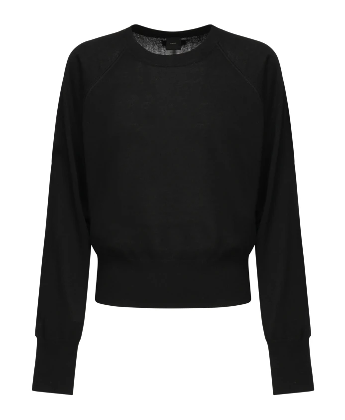 Черный шерстяной свитер, ребристый воротник, длинные рукава. Pinko, черный
Черный шерстяной свитер, ребристый воротник, длинные рукава. Pinko, черный