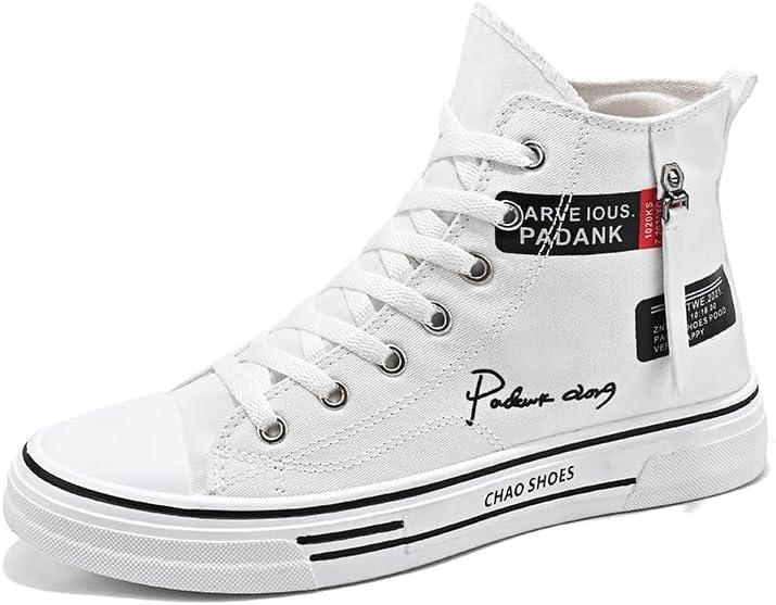 Мужские высокие кеды из канвы, повседневные прогулочные и скейт кроссовки для мужчин, модные стильные удобные туфли с мягкой подошвой, шнуровкой, повседневные и универсальные Hhhchpm, белый
Мужские высокие кеды из канвы, повседневные прогулочные и скейт кроссовки для мужчин, модные стильные удобные туфли с мягкой подошвой, шнуровкой, повседневные и универсальные Hhhchpm, белый