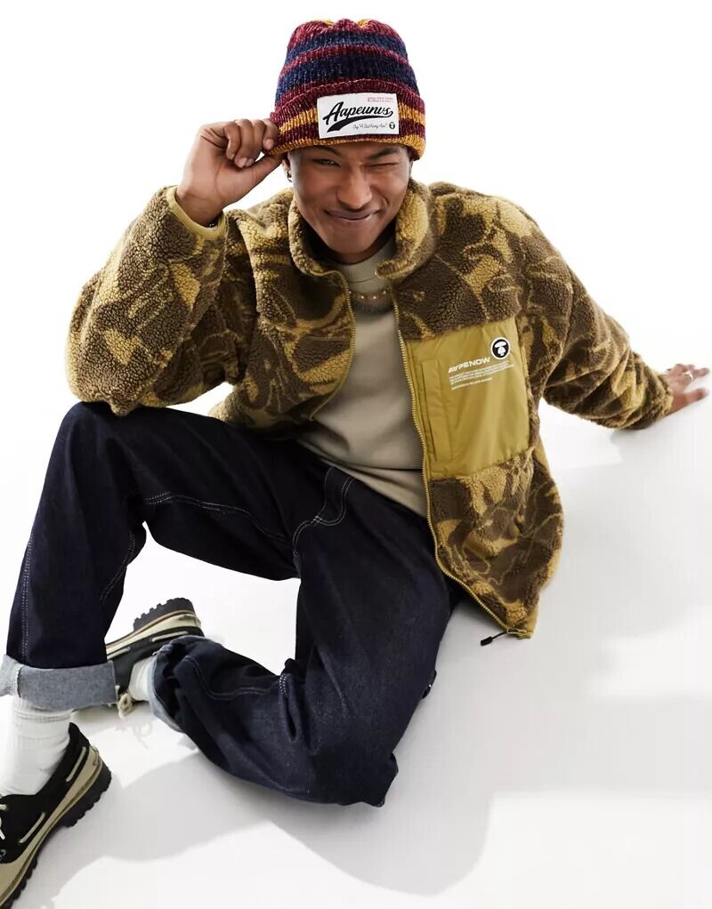 Aape By A Bathing Ape – коричневая флисовая куртка из шерпа с камуфляжным принтом Now
Aape By A Bathing Ape – коричневая флисовая куртка из шерпа с камуфляжным принтом Now