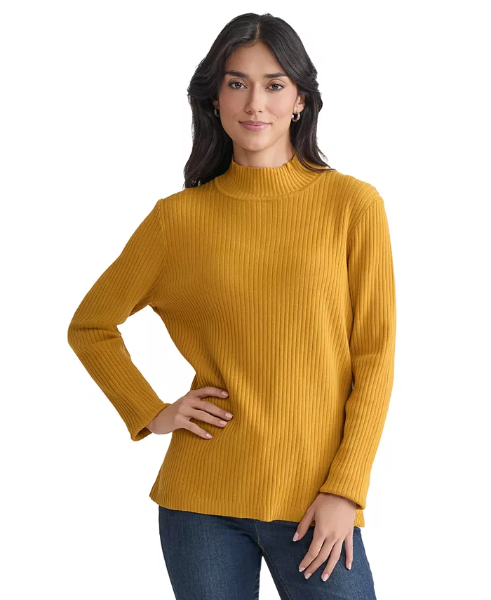 Женский ребристый свитер Sutton с воротником-стойкой и длинными рукавами Jones New York, золотой 
Женский ребристый свитер Sutton с воротником-стойкой и длинными рукавами Jones New York, золотой