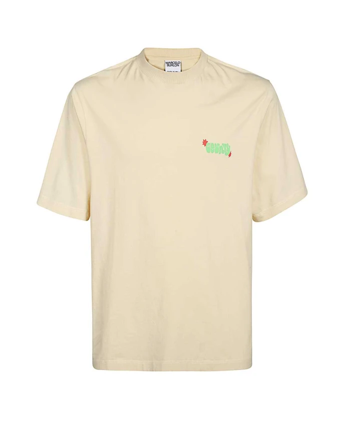 Футболка из ребристого хлопка Marcelo Burlon, бежевый
Футболка из ребристого хлопка Marcelo Burlon, бежевый