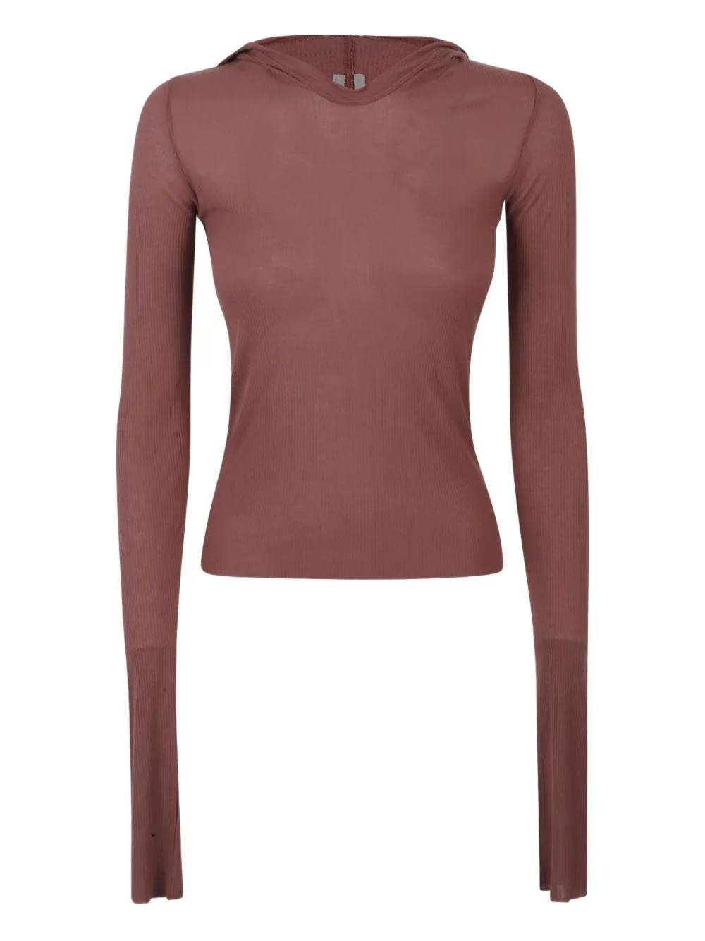 Топ с капюшоном в рубчик Rick Owens, коричневый
Топ с капюшоном в рубчик Rick Owens, коричневый