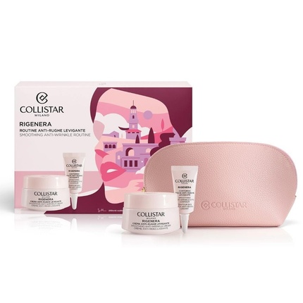 Подарочный набор Regenerating Smoothing Anti-Wrinkle Skincare Routine 50+5 мл 65 мл Collistar
Подарочный набор Regenerating Smoothing Anti-Wrinkle Skincare Routine 50+5 мл 65 мл Collistar