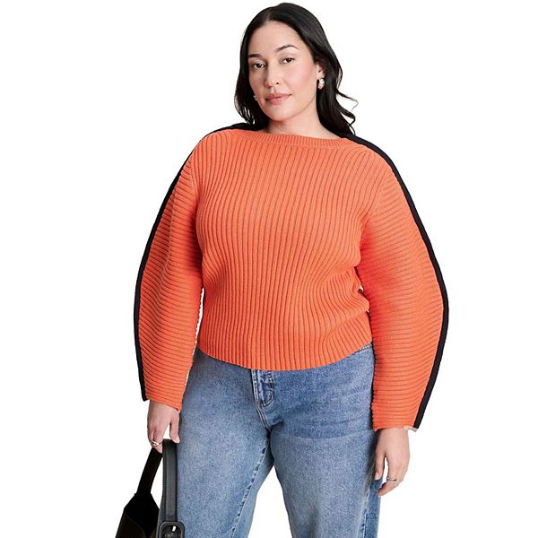 Женский свитер с круглыми рукавами plus size Eloquii
Женский свитер с круглыми рукавами plus size Eloquii