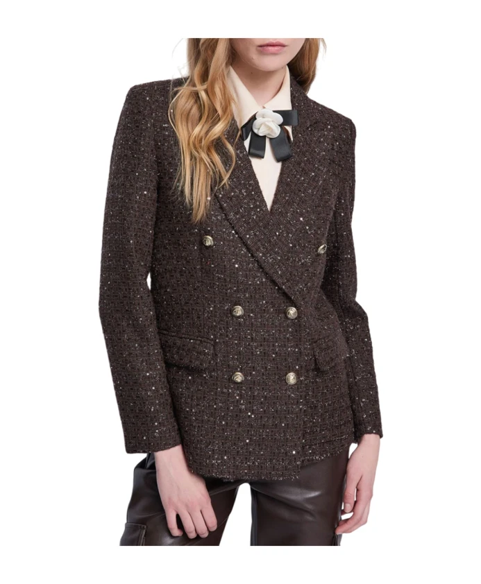 Двубортный пиджак-букле Gaudi, коричневый
Двубортный пиджак-букле Gaudi, коричневый