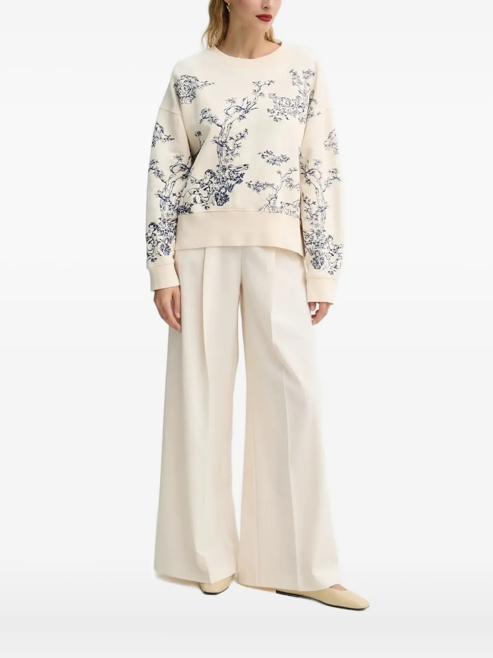 Толстовка с цветочной вышивкой MUNTHE, нейтральный
Толстовка с цветочной вышивкой MUNTHE, нейтральный