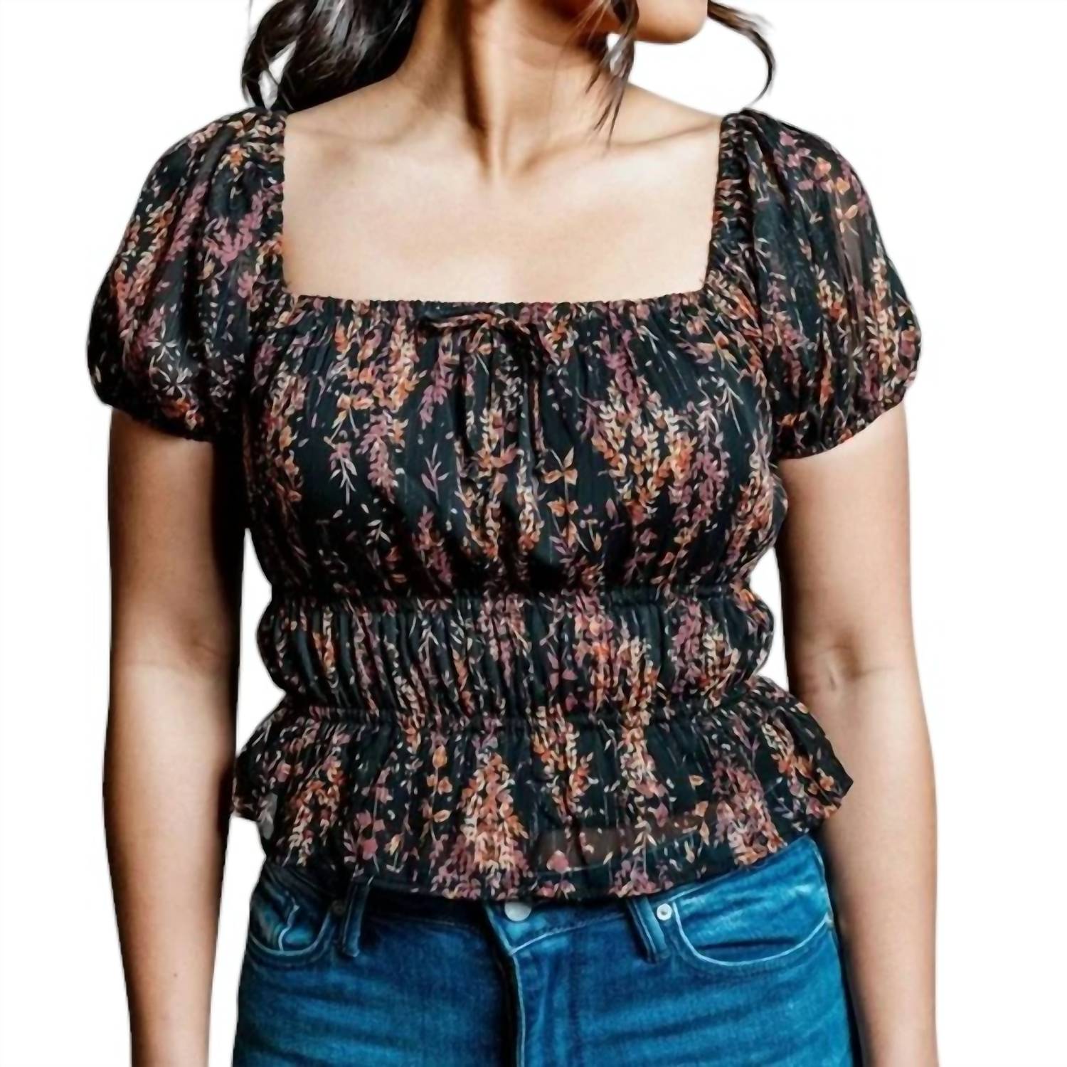 Топ Brandi Floral черного цвета By Together
Топ Brandi Floral черного цвета By Together