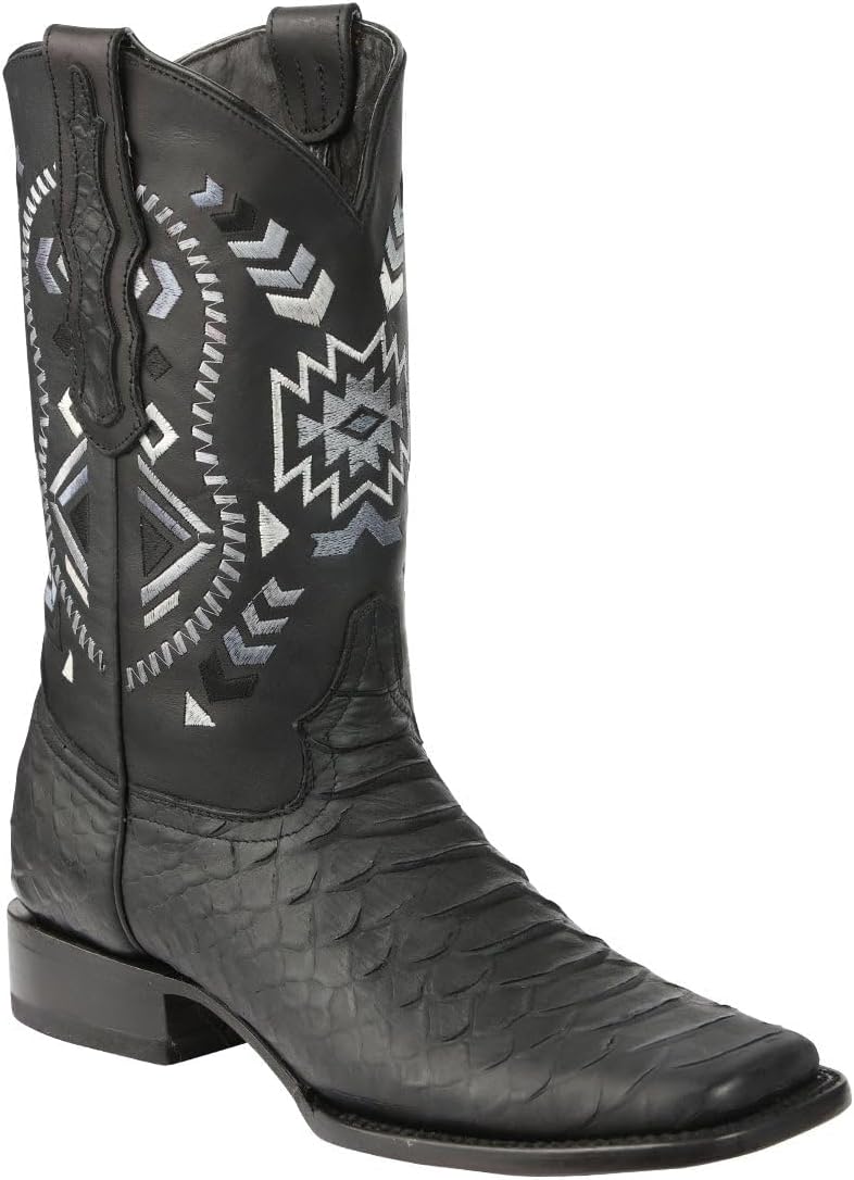Мужские черные вестерн-сапоги Nuestratradicionmex с имитацией питона, кожаные ковбойские сапоги
Мужские черные вестерн-сапоги Nuestratradicionmex с имитацией питона, кожаные ковбойские сапоги