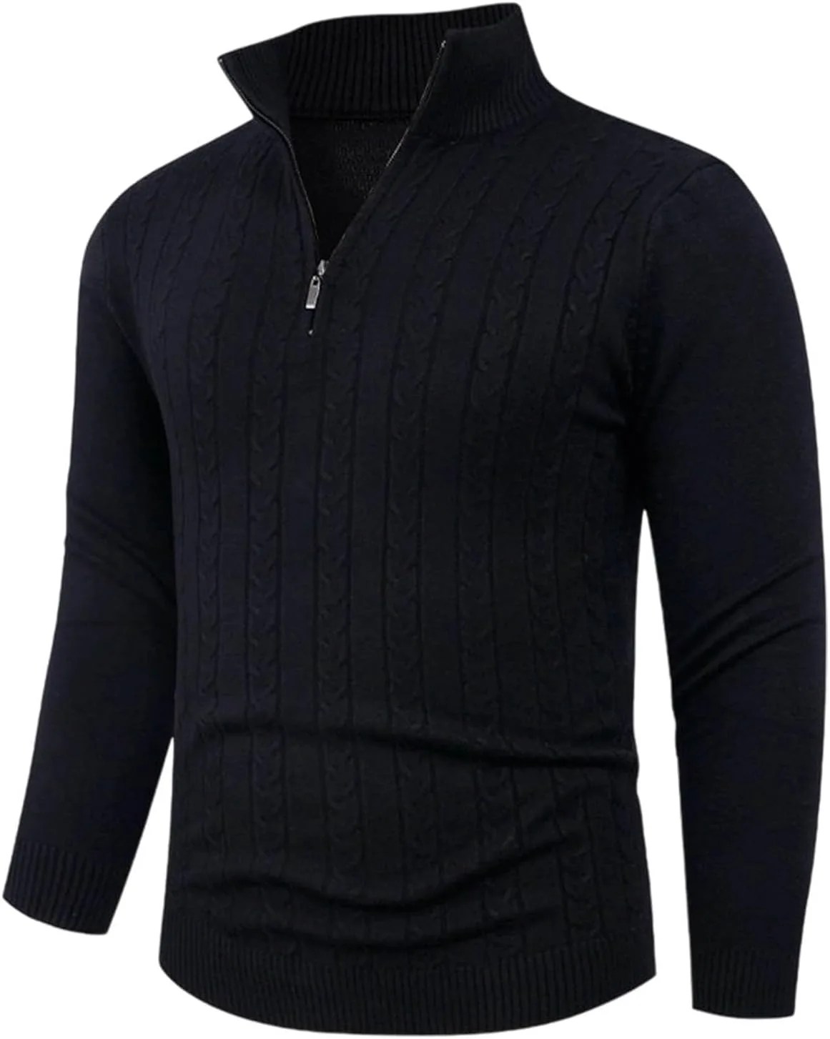 Мужской свитер с четвертью молнии, вязаный, классический, утепленный
Мужской свитер с четвертью молнии, вязаный, классический, утепленный