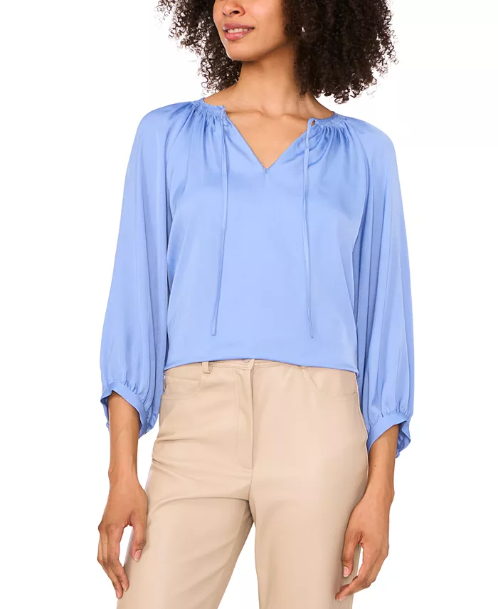 Женская блузка в крестьянском стиле с завязкой на шее и рукавами Vince Camuto, синий
Женская блузка в крестьянском стиле с завязкой на шее и рукавами Vince Camuto, синий