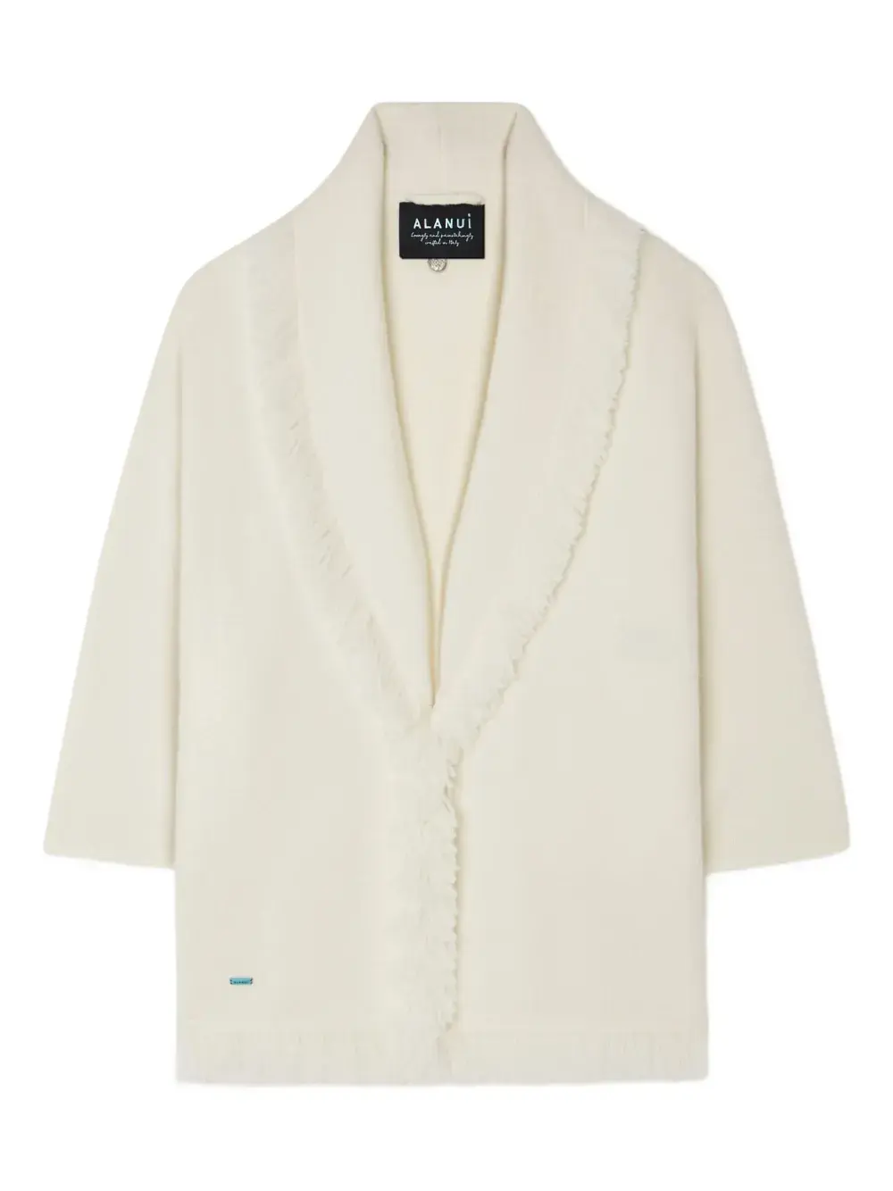 Кардиган Finest с воротником-шалькой и бахромой Alanui, белый
Кардиган Finest с воротником-шалькой и бахромой Alanui, белый