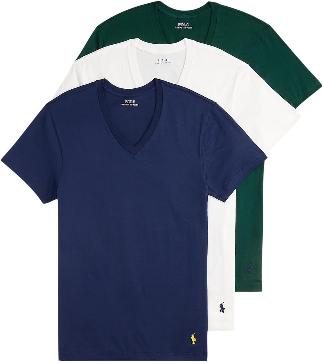 Поло Polo Ralph Lauren Classic Fit Cotton V-Neck Undershirt 3 Pack, цвет Cruise Navy/White/Moss Agate
Поло Polo Ralph Lauren Classic Fit Cotton V-Neck Undershirt 3 Pack, цвет Cruise Navy/White/Moss Agate
