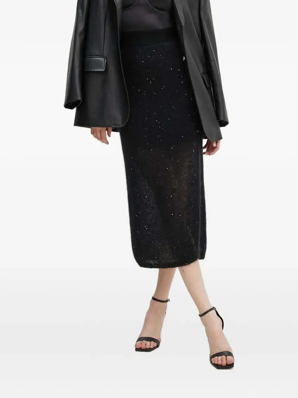 Юбка миди с разрезом и пайетками Liviana Conti, черный
Юбка миди с разрезом и пайетками Liviana Conti, черный