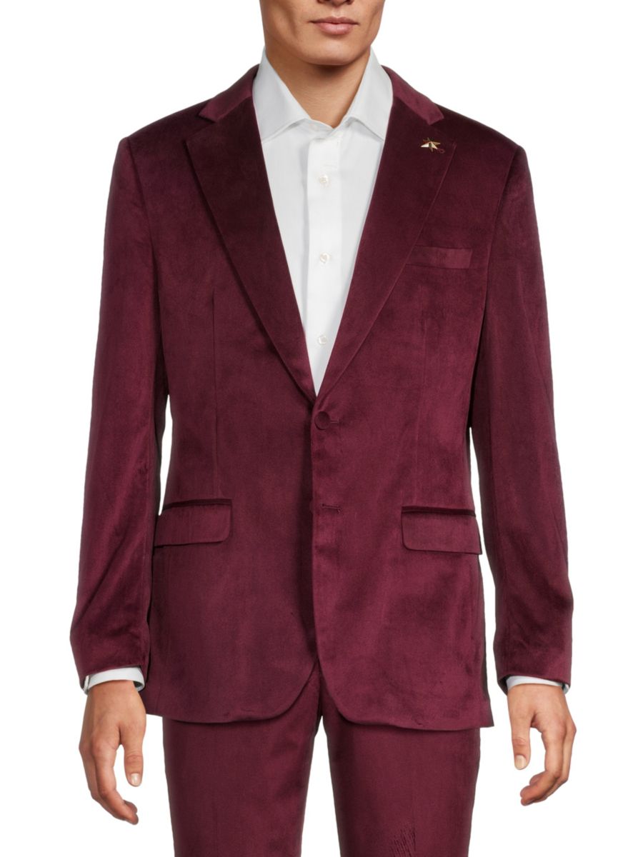 Приталенный бархатный спортивный пиджак Tahari, бордовый
Приталенный бархатный спортивный пиджак Tahari, бордовый