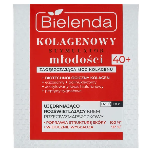 Укрепляющий и осветляющий крем для лица 40+ для дня и ночи, 50 мл Bielenda Kolagenowy stymulator młodości
Укрепляющий и осветляющий крем для лица 40+ для дня и ночи, 50 мл Bielenda Kolagenowy stymulator młodości