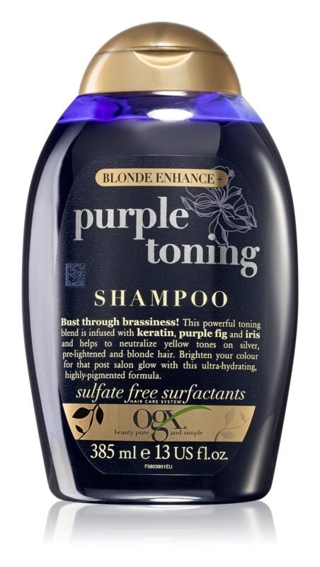 OGX Blonde Enhance+ Purple Toning фиолетовый шампунь, нейтрализующий желтоватые тона, 385 мл Inna Marka 
OGX Blonde Enhance+ Purple Toning фиолетовый шампунь, нейтрализующий желтоватые тона, 385 мл Inna Marka