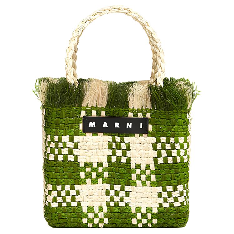 MARNI Плетёная сумка корзинка из пальмового волокна и натуральной кожи маленькая женская зелёная натуральная
MARNI Плетёная сумка корзинка из пальмового волокна и натуральной кожи маленькая женская зелёная натуральная