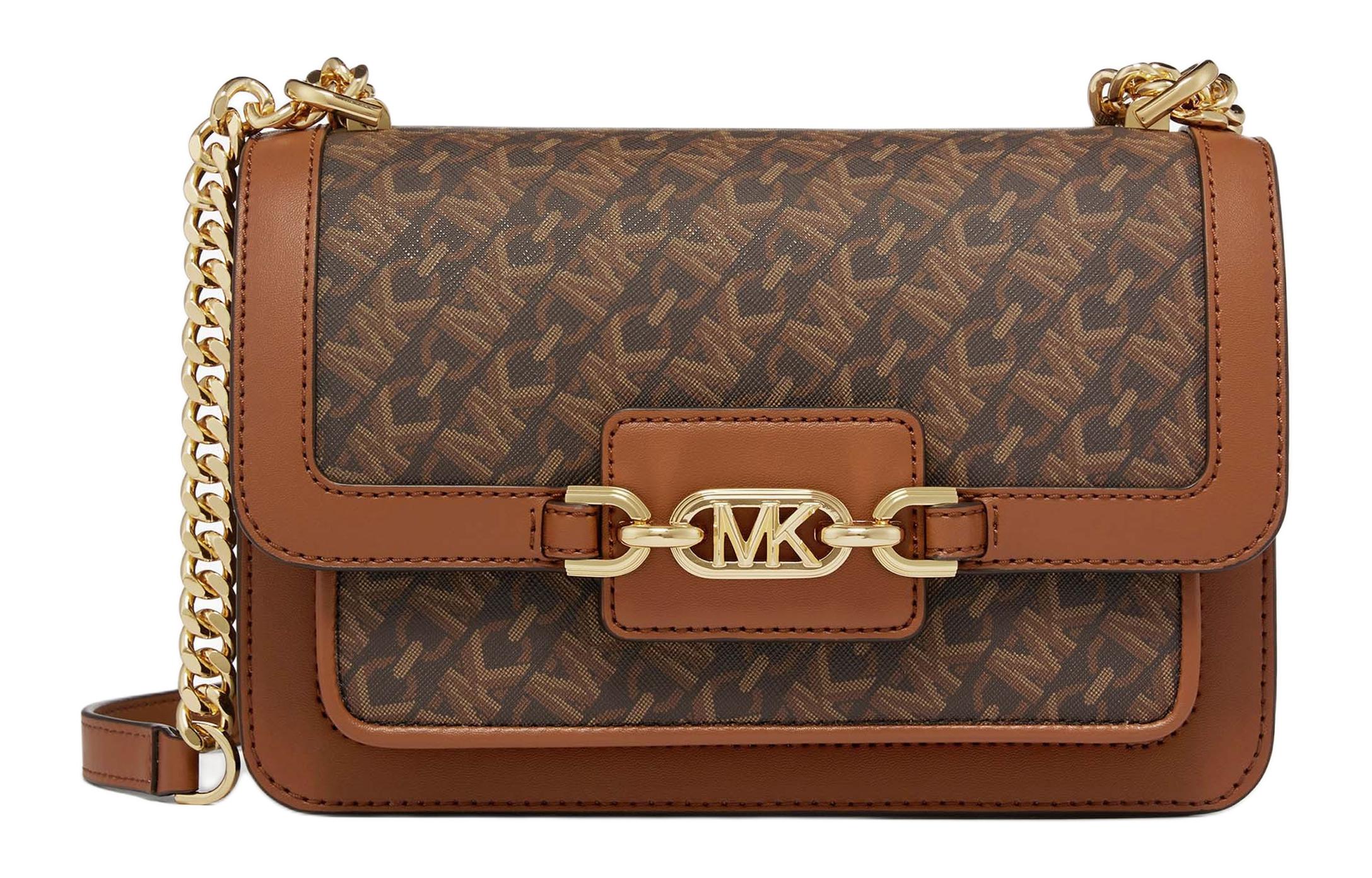 Сумка через плечо из искусственной кожи Heather, женская, темно-коричневая и коричневая желудь MICHAEL KORS 
Сумка через плечо из искусственной кожи Heather, женская, темно-коричневая и коричневая желудь MICHAEL KORS