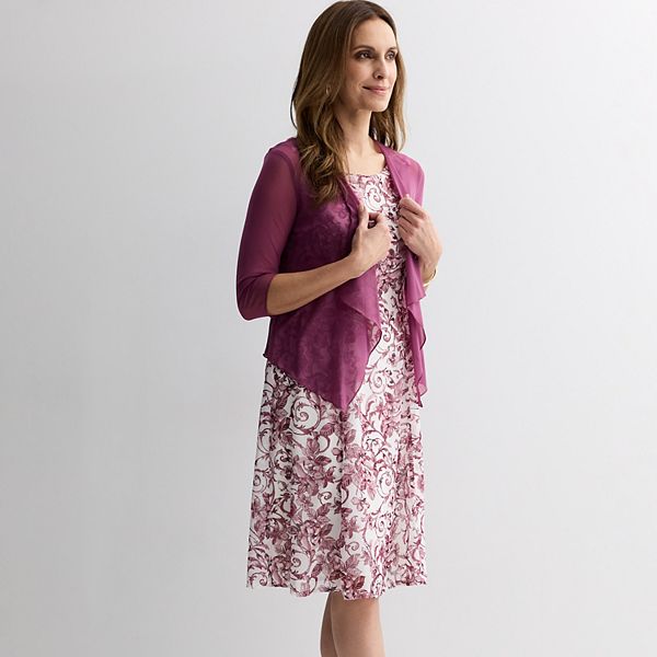 Женская куртка 3/4 с рукавом из сетки и платье с принтом из шифона Studio Connection
Женская куртка 3/4 с рукавом из сетки и платье с принтом из шифона Studio Connection